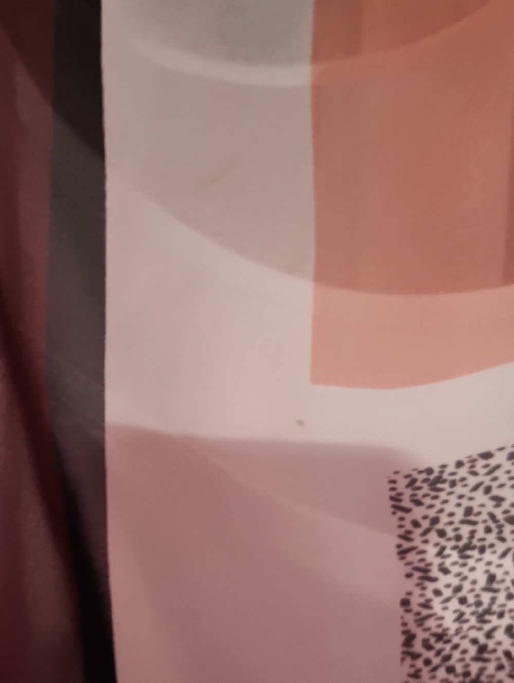 Alfani Geometric Sheer Blouse in Blush, White & Brown - Picture 6 of 6